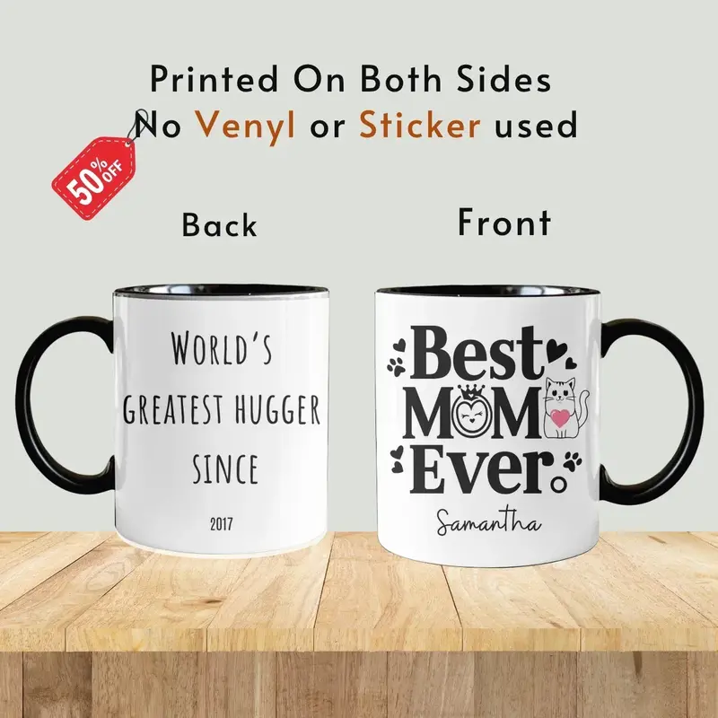 Best Cat Mom Ever Mug, Personalized Best Cat Mom Mug, Best Cat Mom Coffee Mug, Cat Mom Lover Mug, Birthday Gift For Cat Mom 6