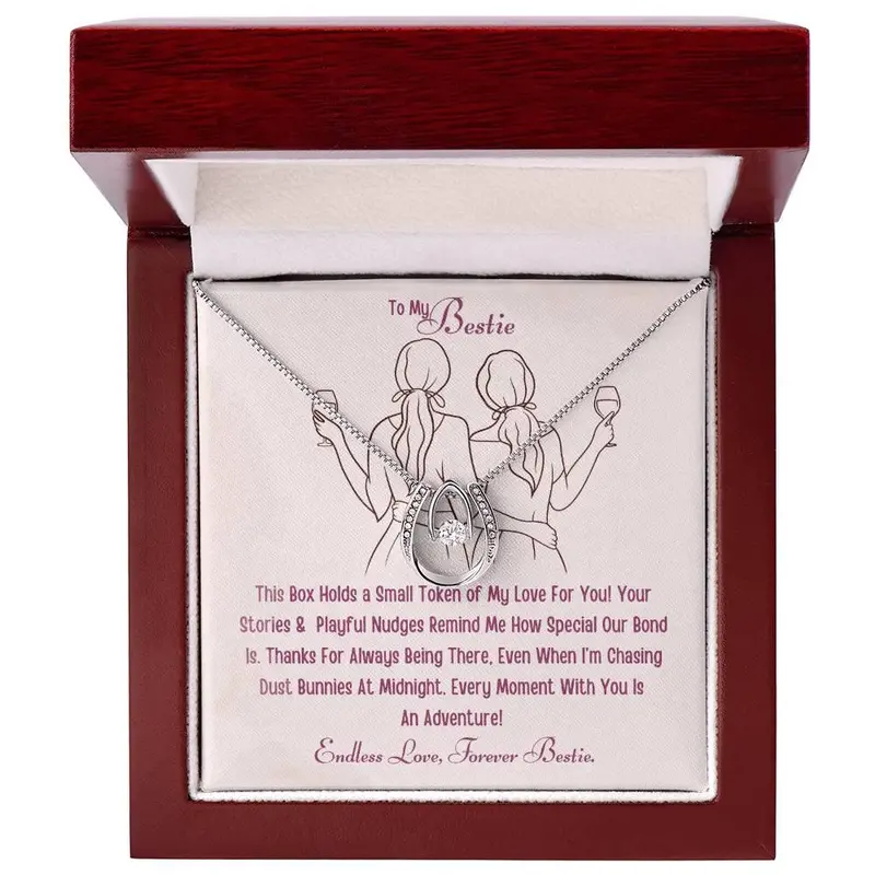 Best Gift For Bestie. Lucky In Love Necklace 1