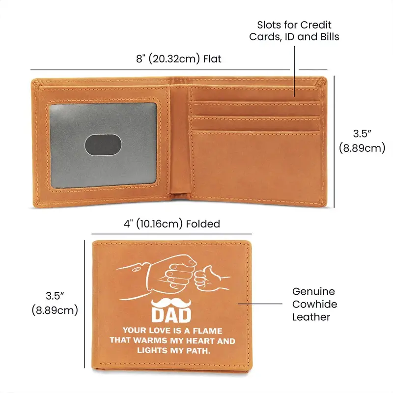 Best Gift For Dad . Graphic Leather Wallet 2
