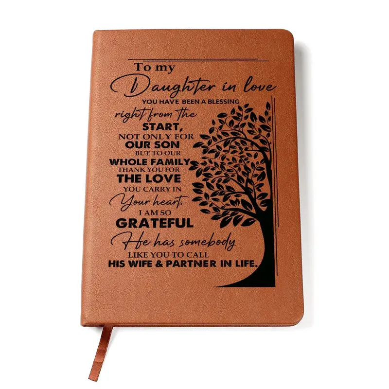 Best Gift For Daughter In Law. Vegan Leather Journal Unique Gift 1