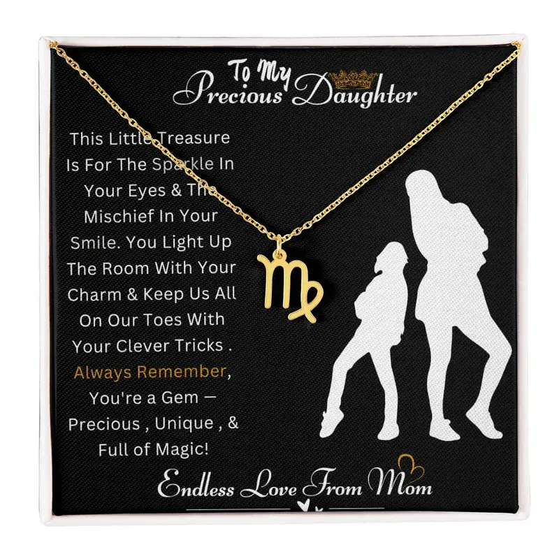 Best Gift For Daughter. Zodiac Symbol Necklace 35