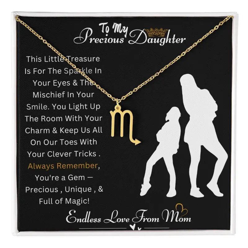Best Gift For Daughter. Zodiac Symbol Necklace 39