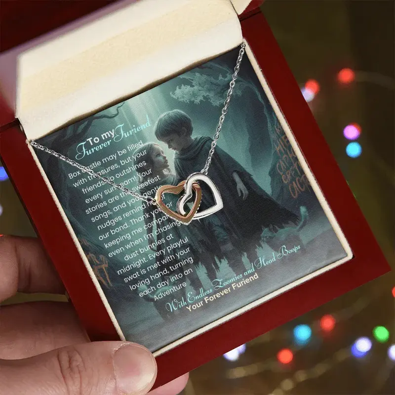 Best Gift For Friend . Interlocking Hearts Necklace 1