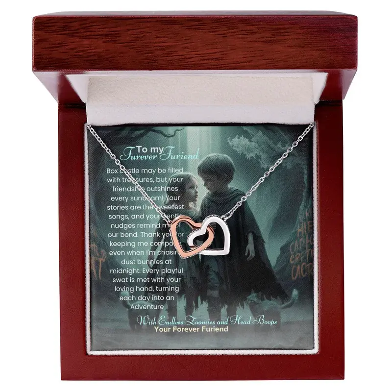 Best Gift For Friend . Interlocking Hearts Necklace 2