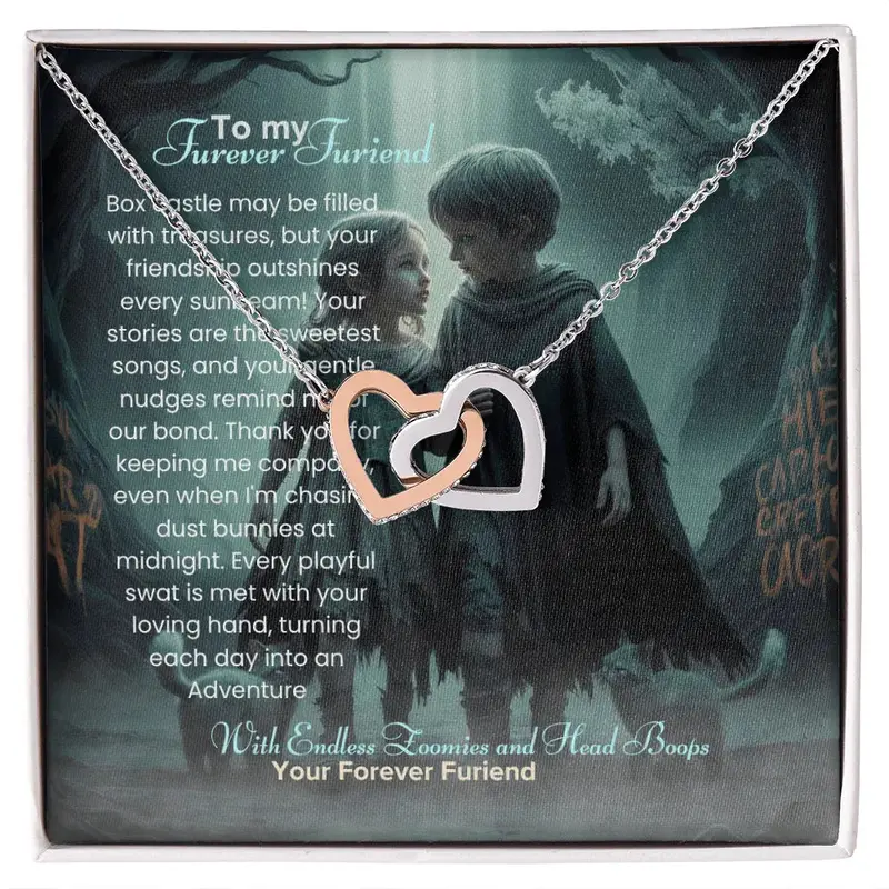 Best Gift For Friend . Interlocking Hearts Necklace 3