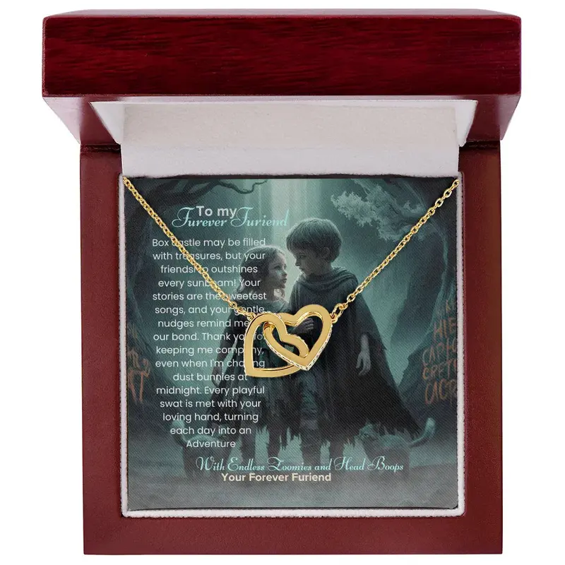 Best Gift For Friend . Interlocking Hearts Necklace 4