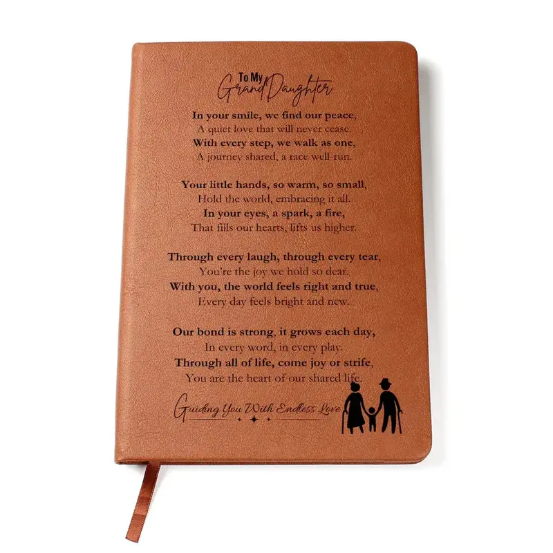 Best Gift For Granddaughter. Vegan Leather Journal, Unique Gift 1