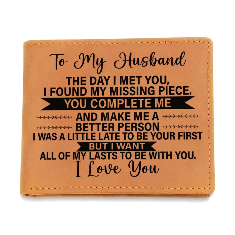 Best Gift For Husband. Graphic Leather Wallet 1