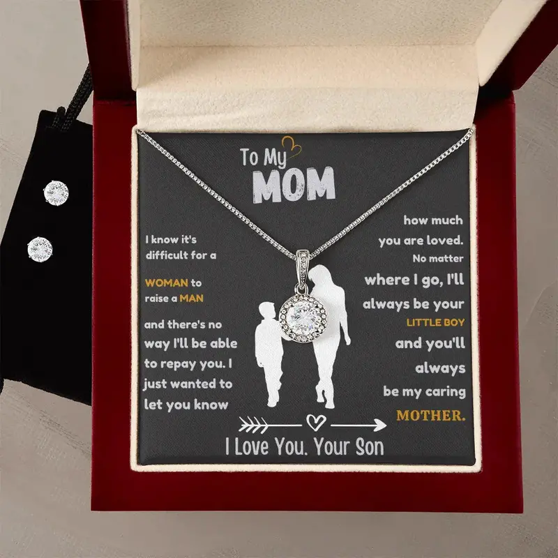 Best Gift For Mom. Eternal Hope Necklace & Earring Set 1