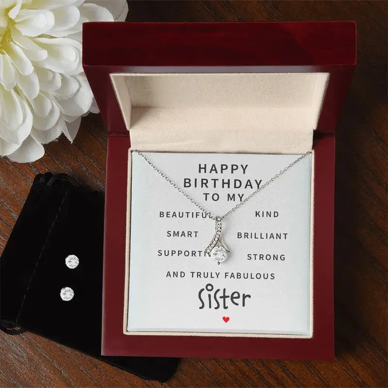 Best Gift For Sister . Alluring Beauty Necklace & Earring Set 1