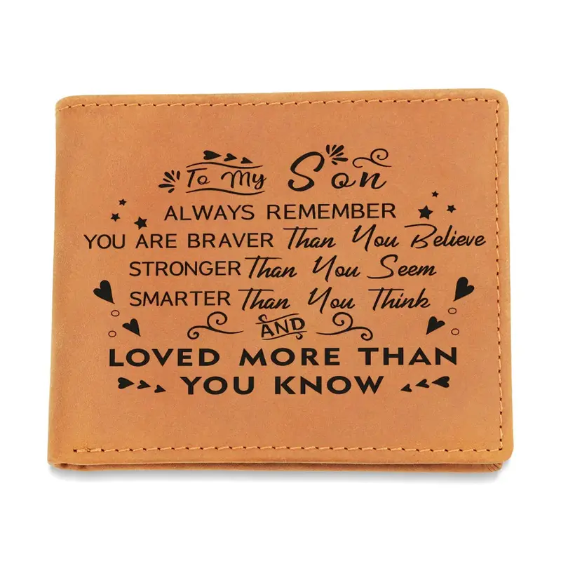 Best Gift For Son . Graphic Leather Wallet 1