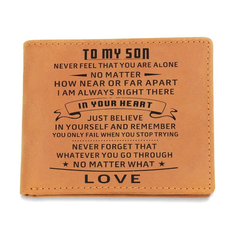 Best Gift For Son . Graphic Leather Wallet 1