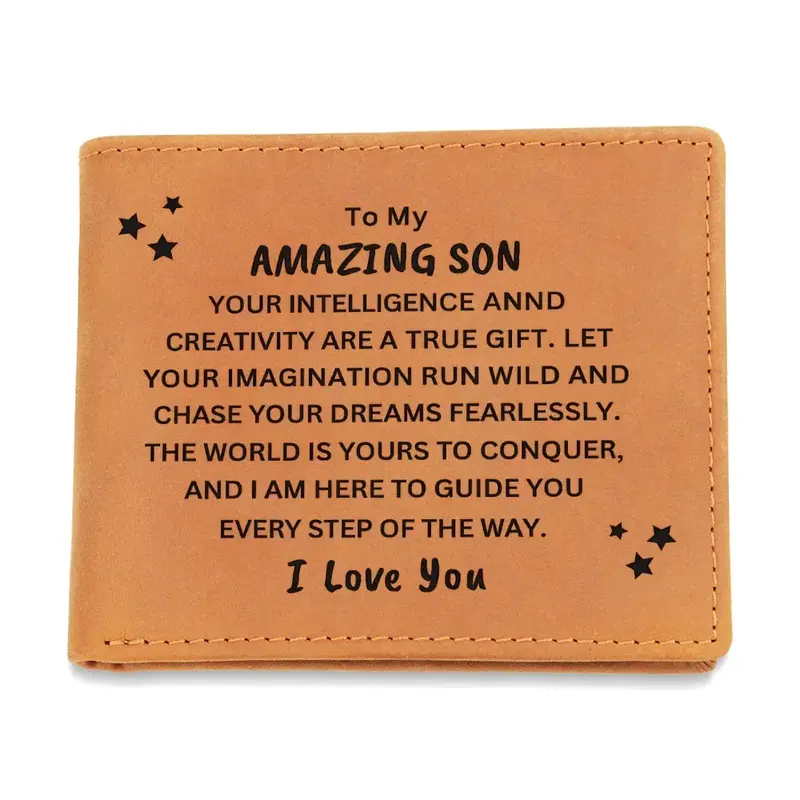 Best Gift For Son. Graphic Leather Wallet 1