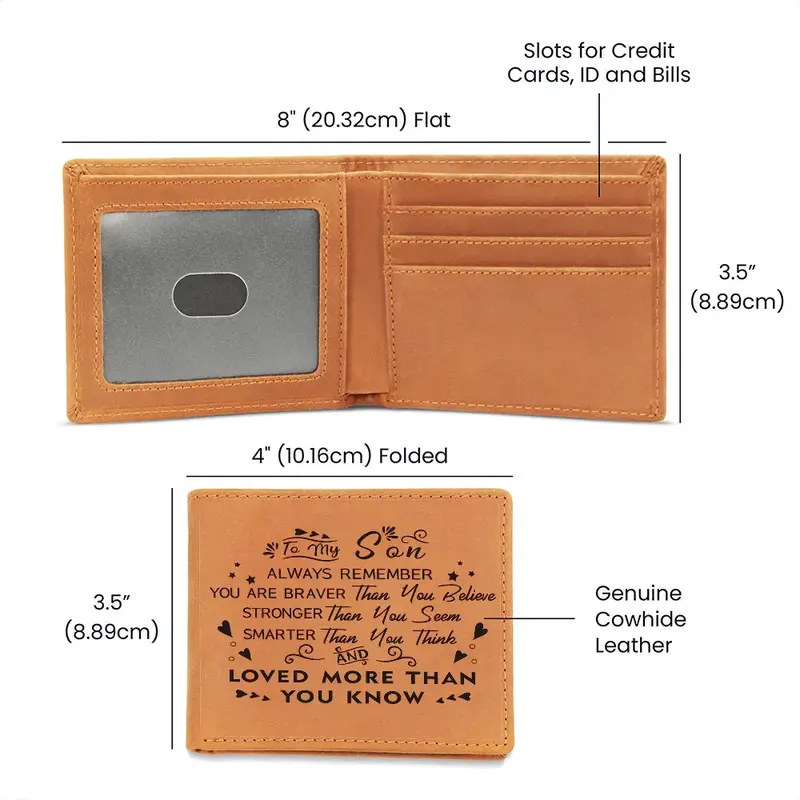 Best Gift For Son . Graphic Leather Wallet 2