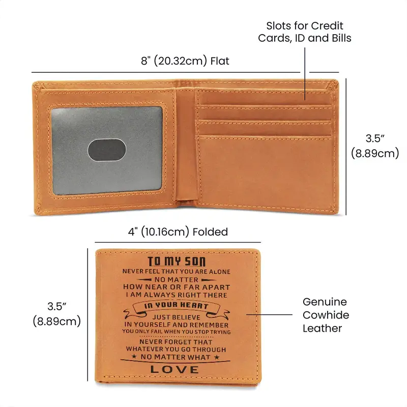 Best Gift For Son . Graphic Leather Wallet 2