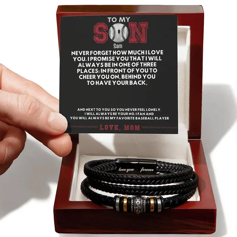 Best Gift For Son Love You Forever Bracelet With Message Card 2