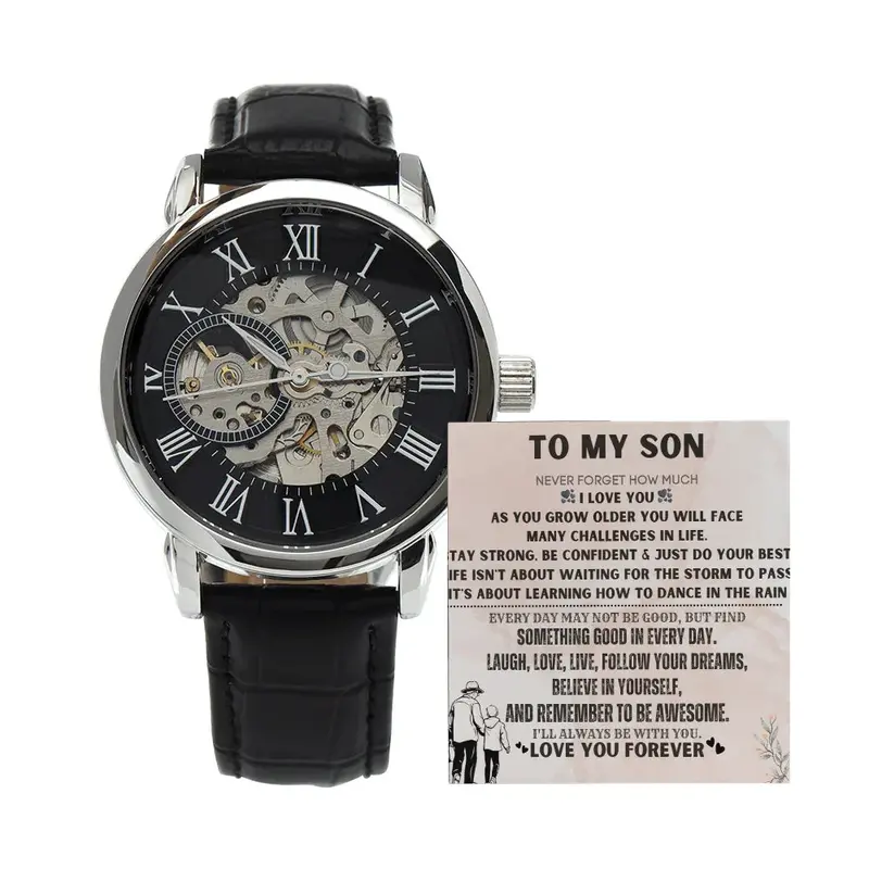 Best Gift For Son. Openwork Watch 1