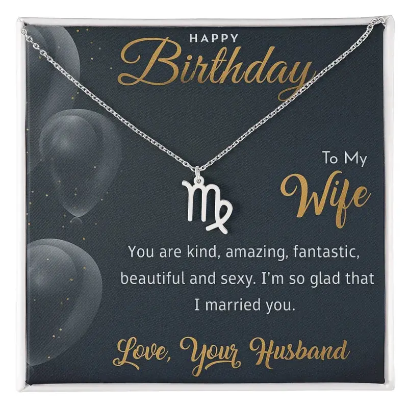 Best Gift For Wife. Zodiac Symbol Necklace 23