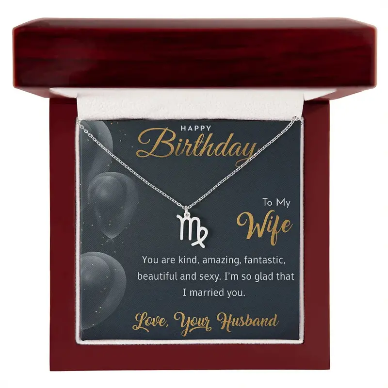 Best Gift For Wife. Zodiac Symbol Necklace 24