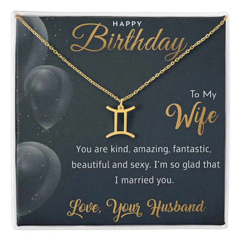 Best Gift For Wife. Zodiac Symbol Necklace 29