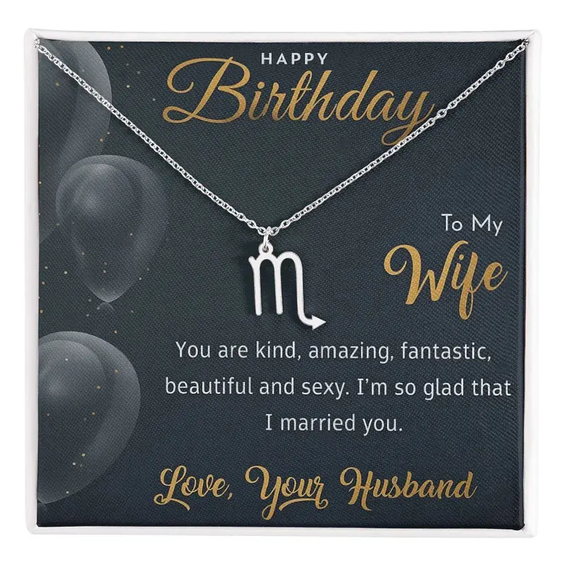 Best Gift For Wife. Zodiac Symbol Necklace 31