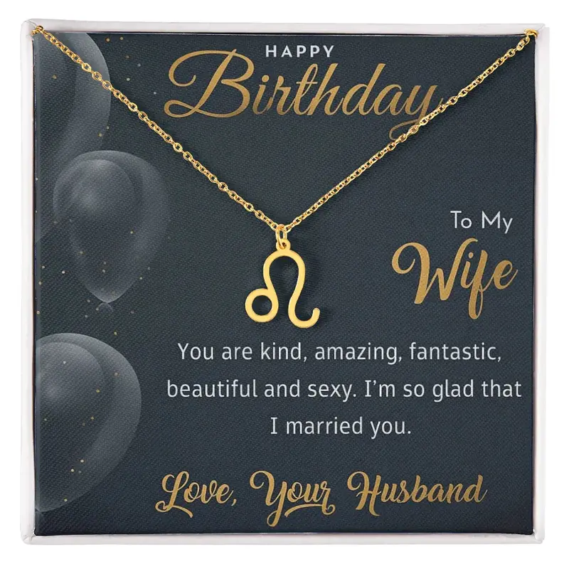 Best Gift For Wife. Zodiac Symbol Necklace 33