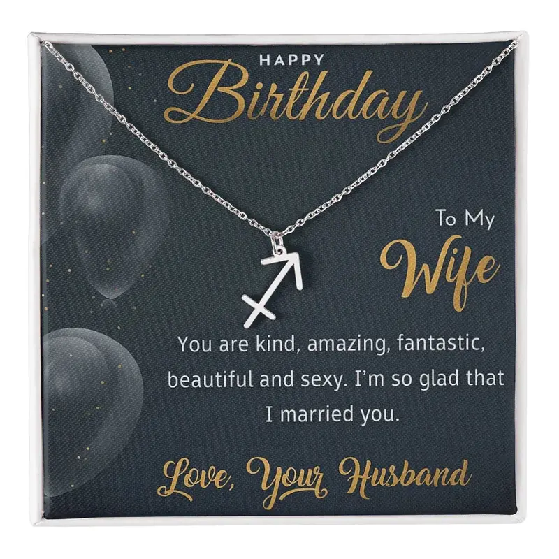 Best Gift For Wife. Zodiac Symbol Necklace 35