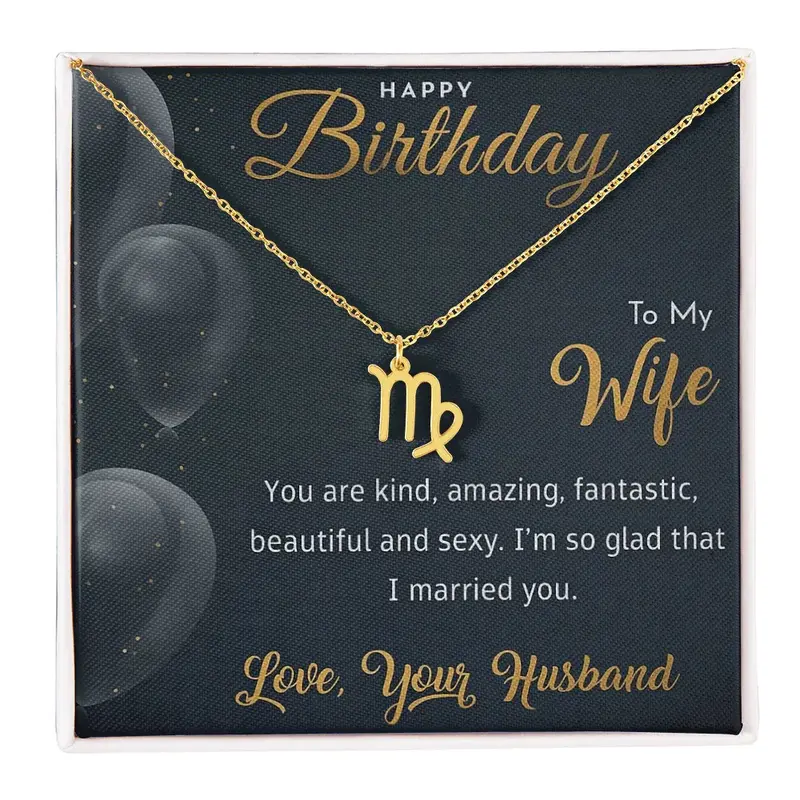 Best Gift For Wife. Zodiac Symbol Necklace 35