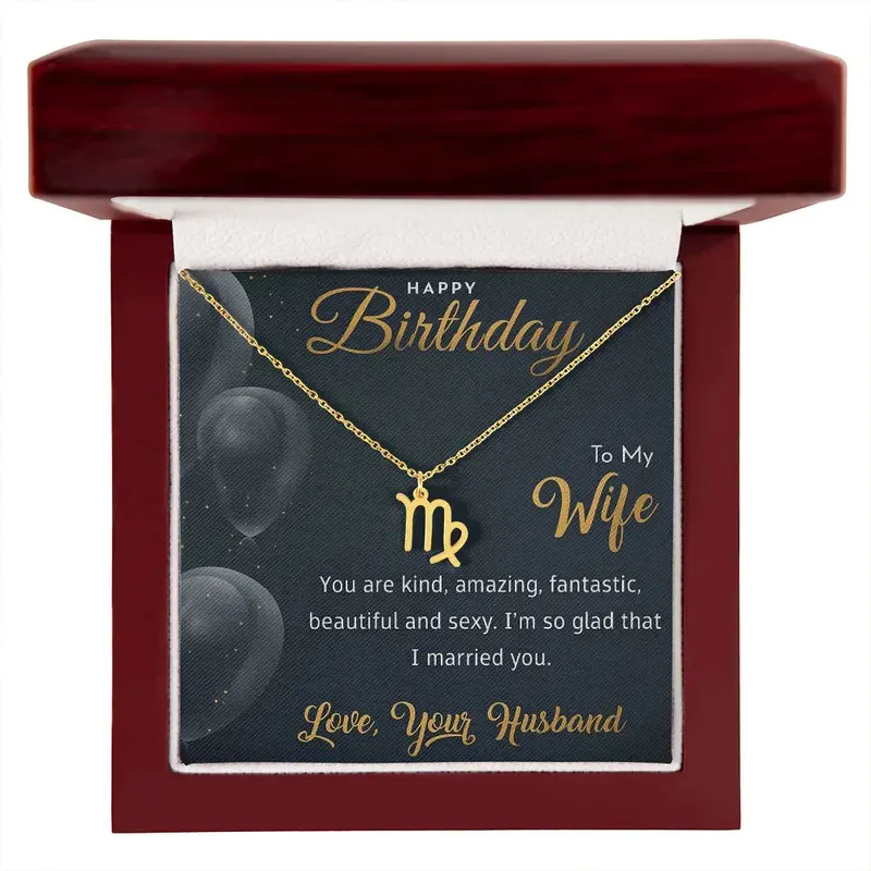 Best Gift For Wife. Zodiac Symbol Necklace 36