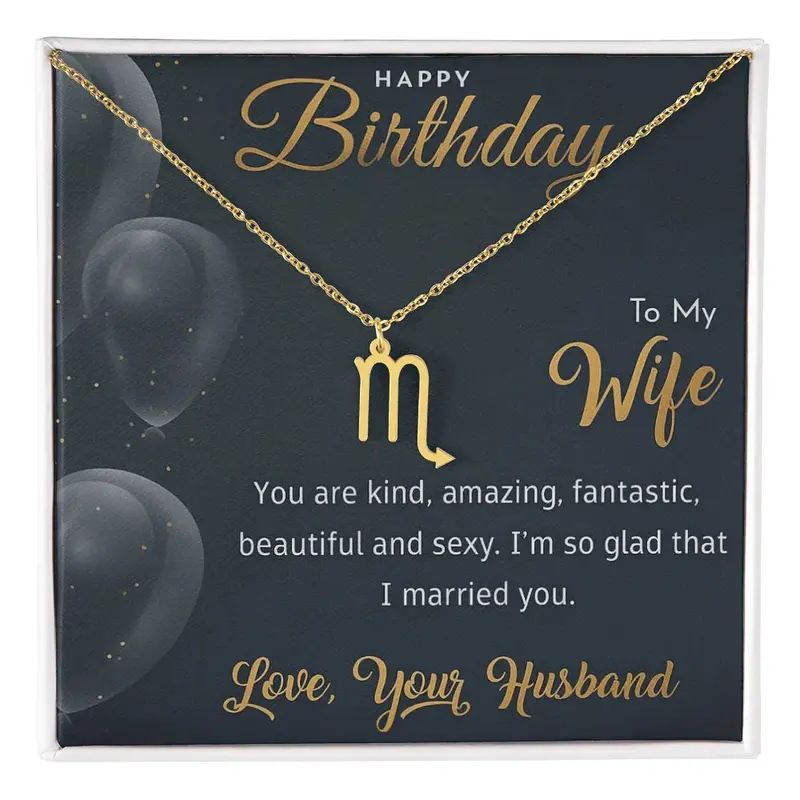 Best Gift For Wife. Zodiac Symbol Necklace 39