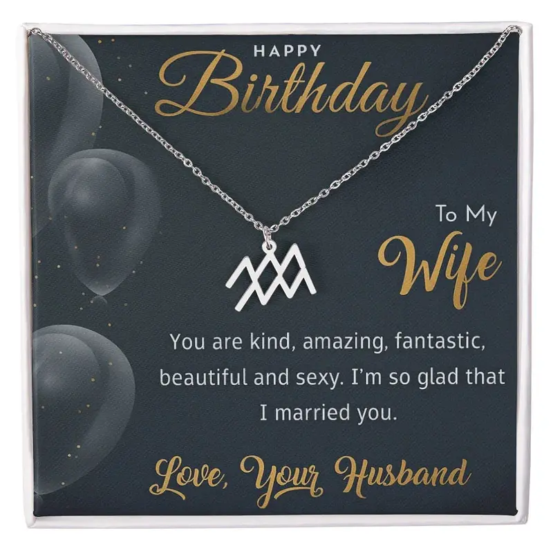Best Gift For Wife. Zodiac Symbol Necklace 43