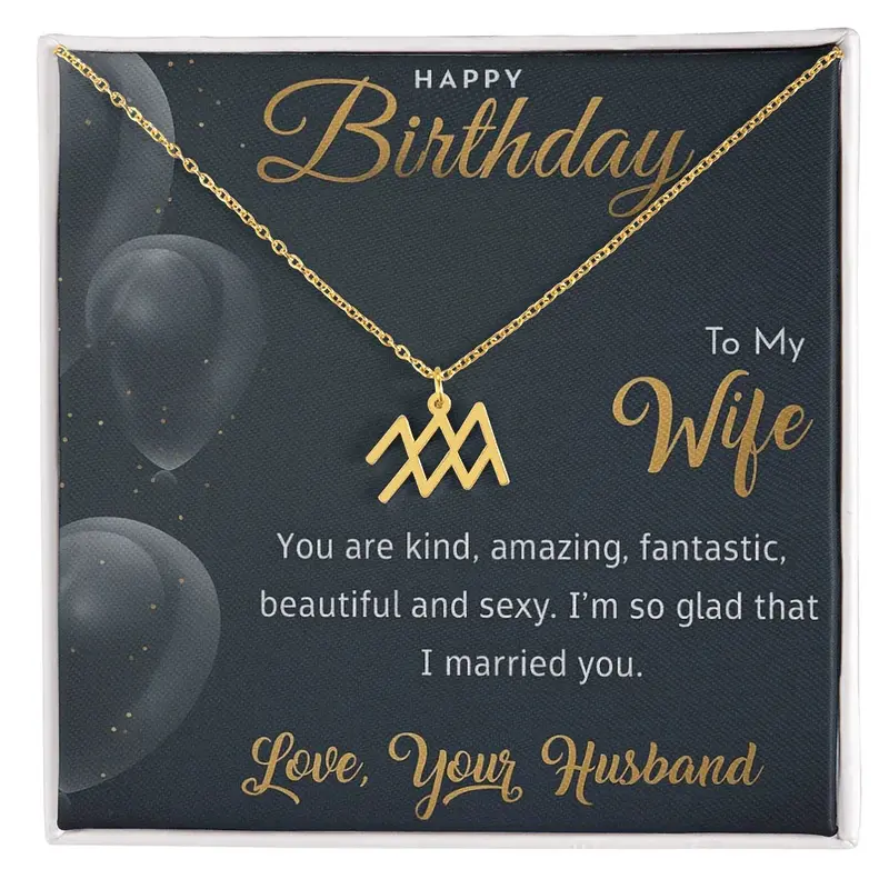 Best Gift For Wife. Zodiac Symbol Necklace 45