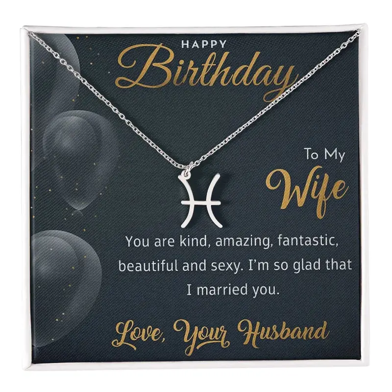 Best Gift For Wife. Zodiac Symbol Necklace 47