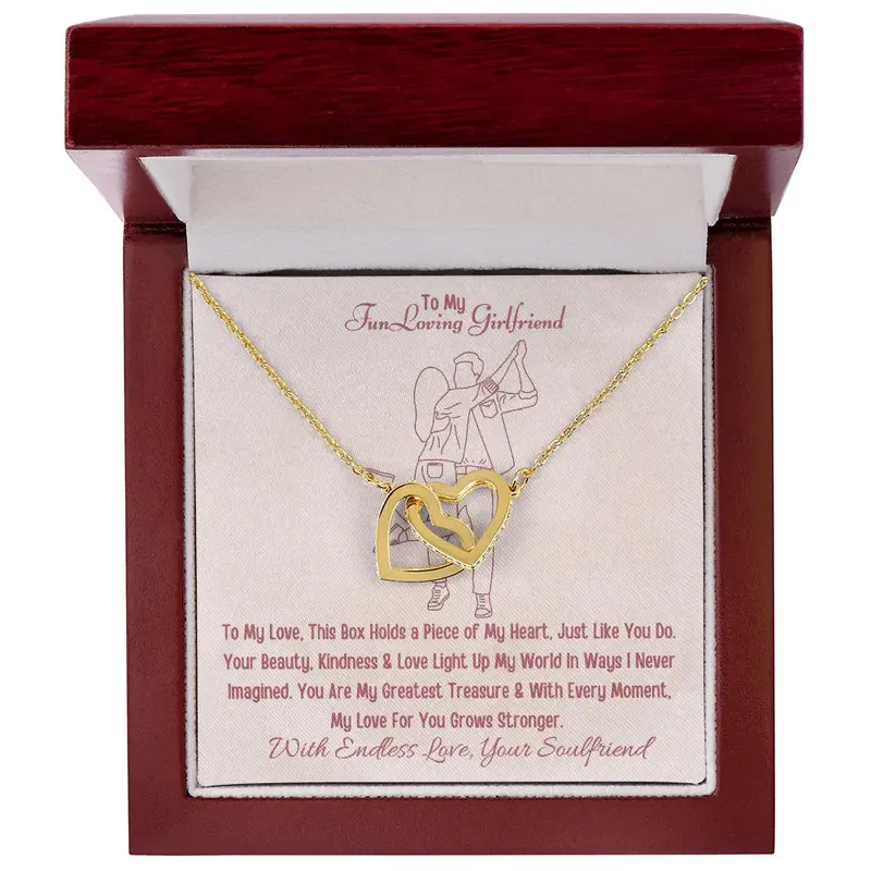 Best Gift From Boyfriend To Girlfriend. Interlocking Hearts Necklace 4
