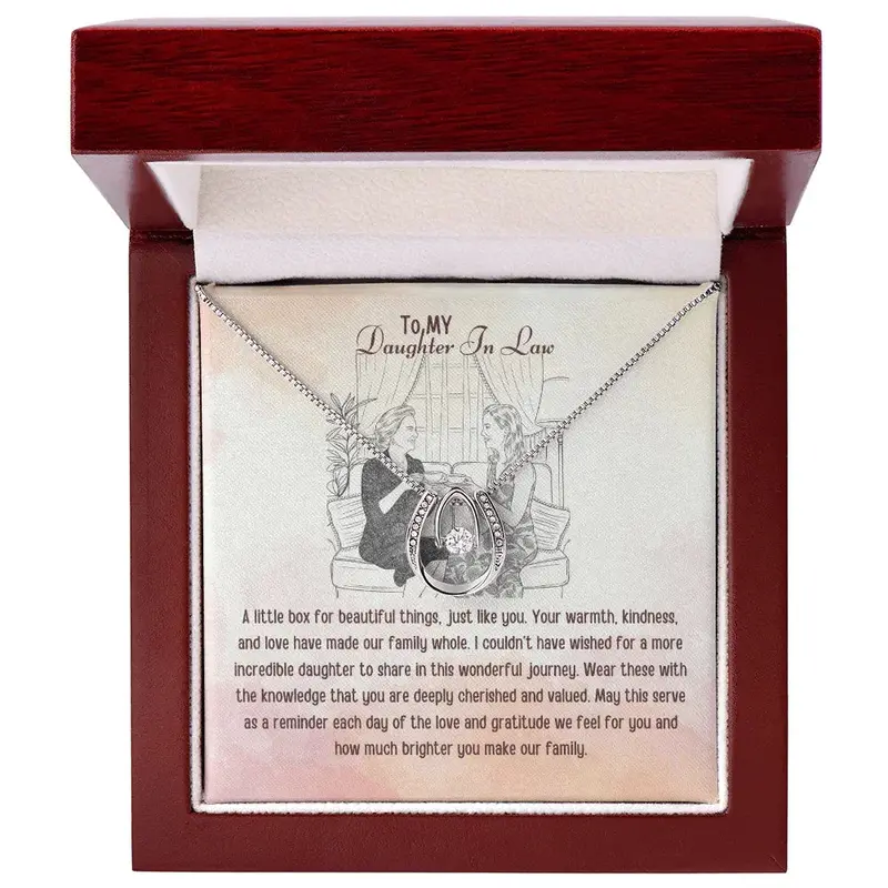 Best Gift From Mom To Daughter In Law. Lucky In Love Necklace 1