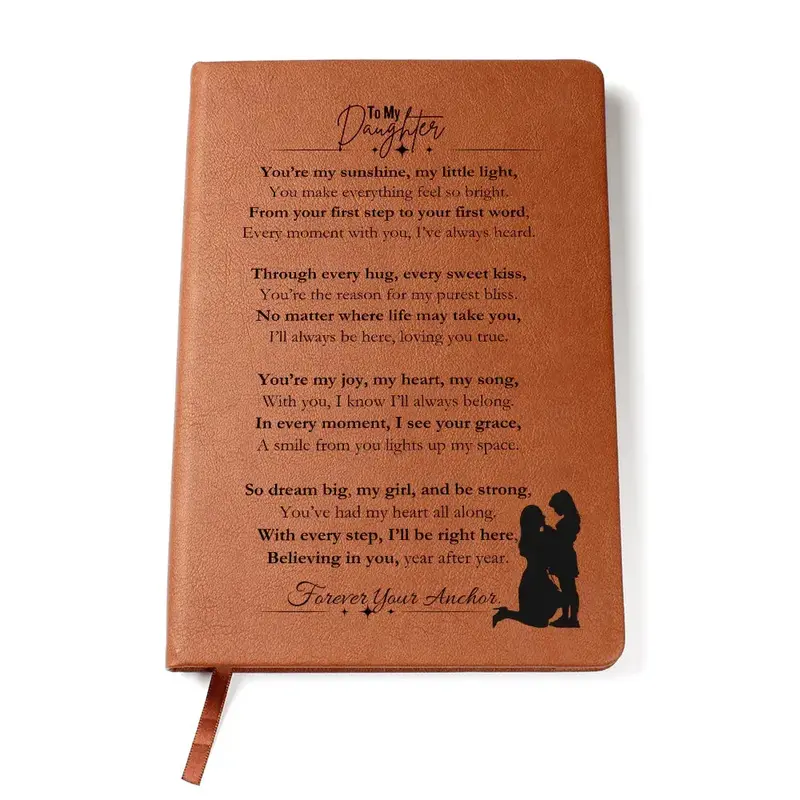 Best Gift From Mom To Daughter. Vegan Leather Journal, Unique Gift 1