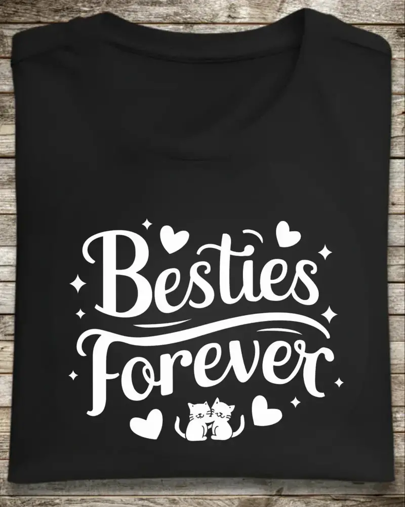 Bestie Forevers Cotton T-Shirt 1