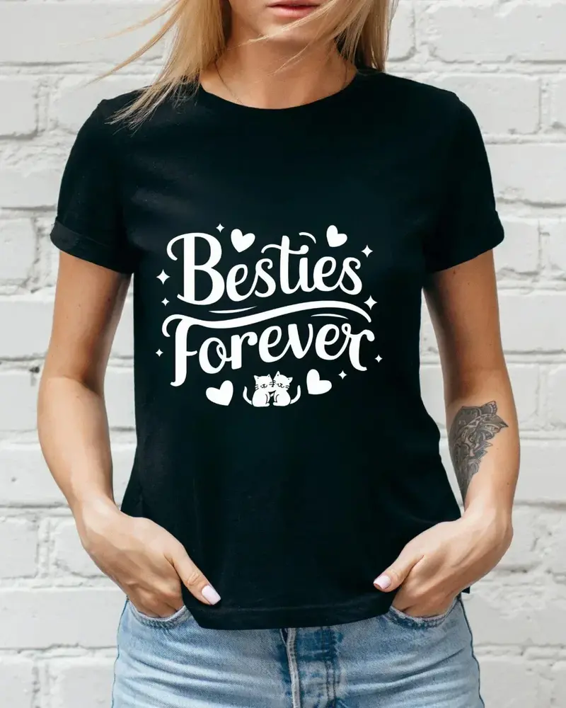 Bestie Forevers Cotton T-Shirt 3
