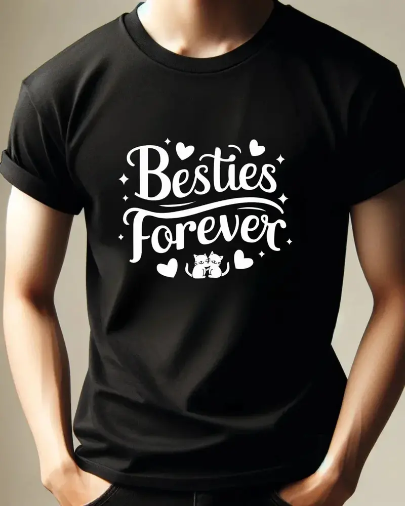 Bestie Forevers Cotton T-Shirt 4