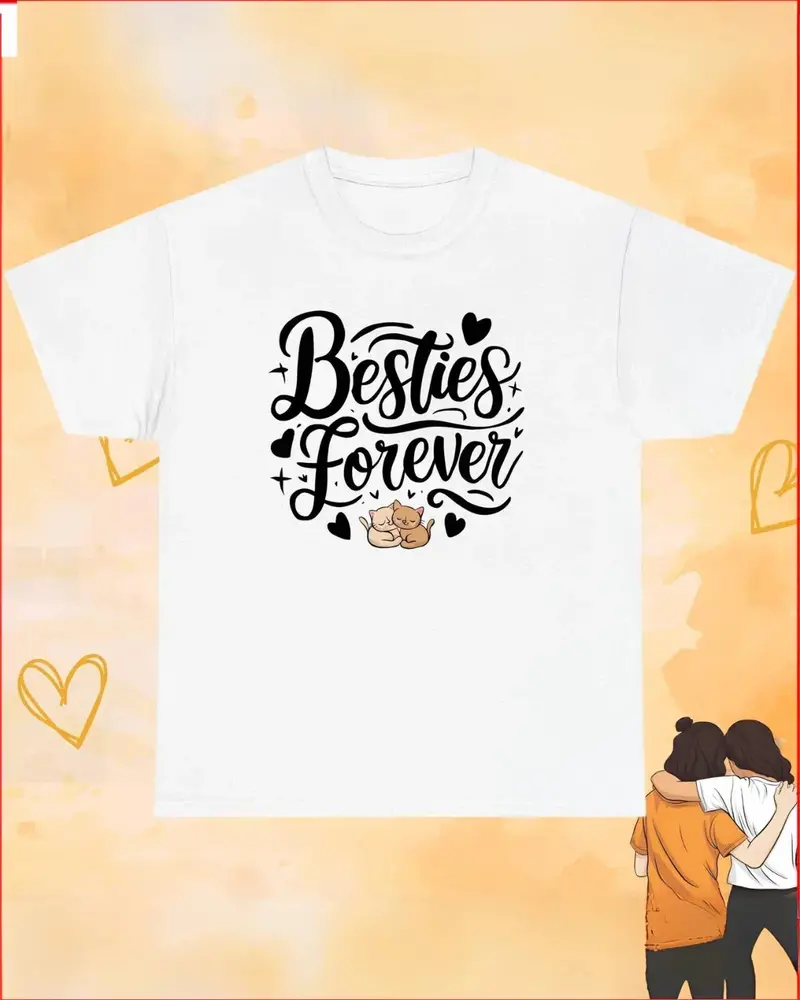 Besties Forever Cotton T-Shirt 1