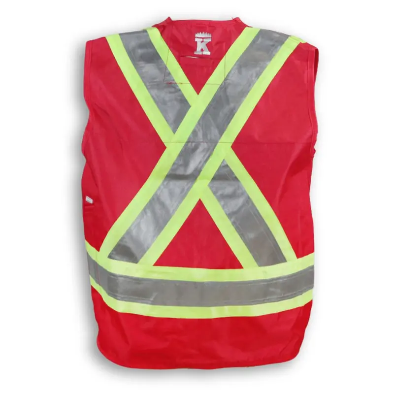 Big K Hi-Vis Surveyor's Vest - Red Bk402rd 2