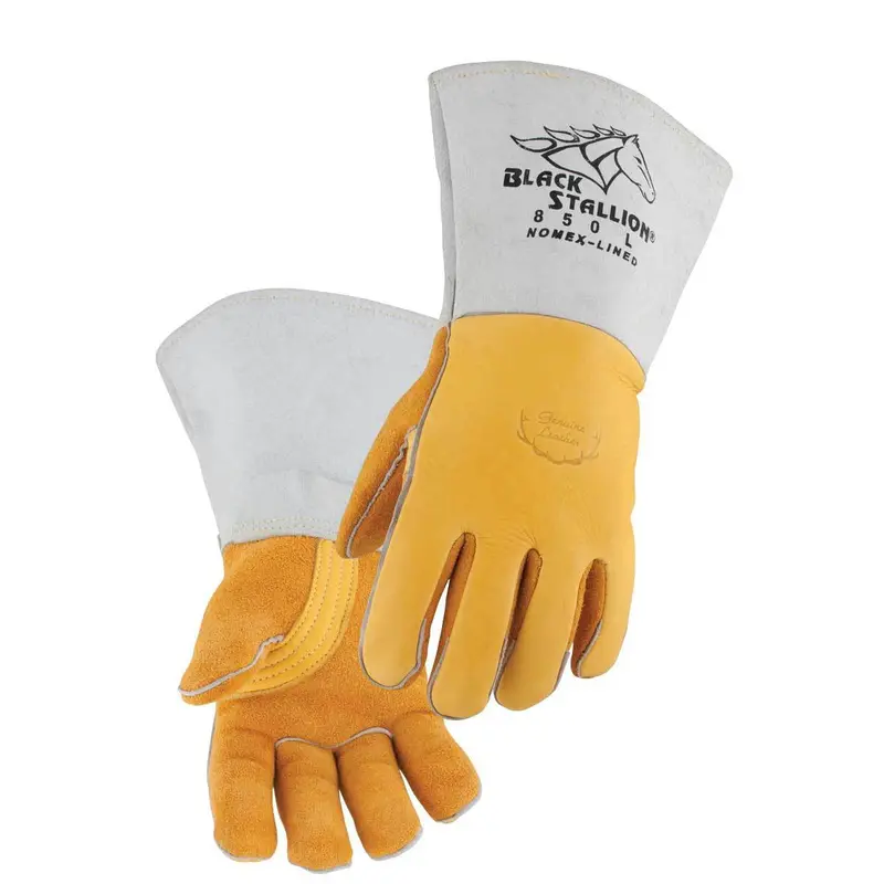 Black Stallion 850 Elkskin Stick Glove With Nomex® Lined Back 1