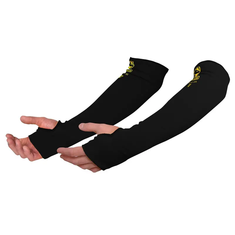 Black Stallion Dupont Kevlar Knit A3 Cut-Resistant 18" Sleeves With Thumb Slot, Black 1