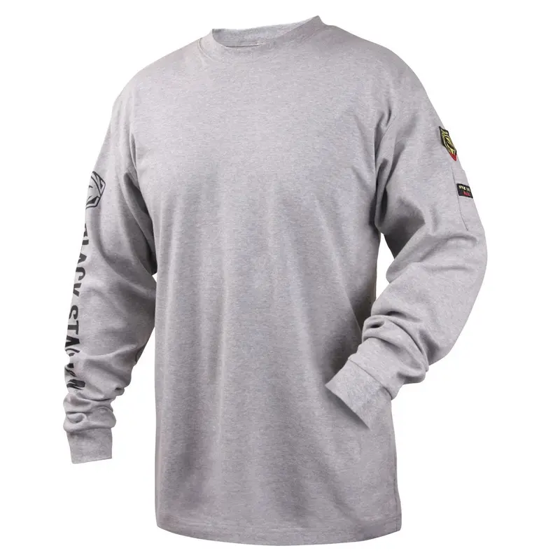 Black Stallion Fr Cotton Knit Long-Sleeve T-Shirt 1