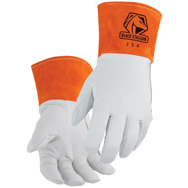 Black Stallion Premium Kidskin Tig Glove W/ Dragpatch #25K 3