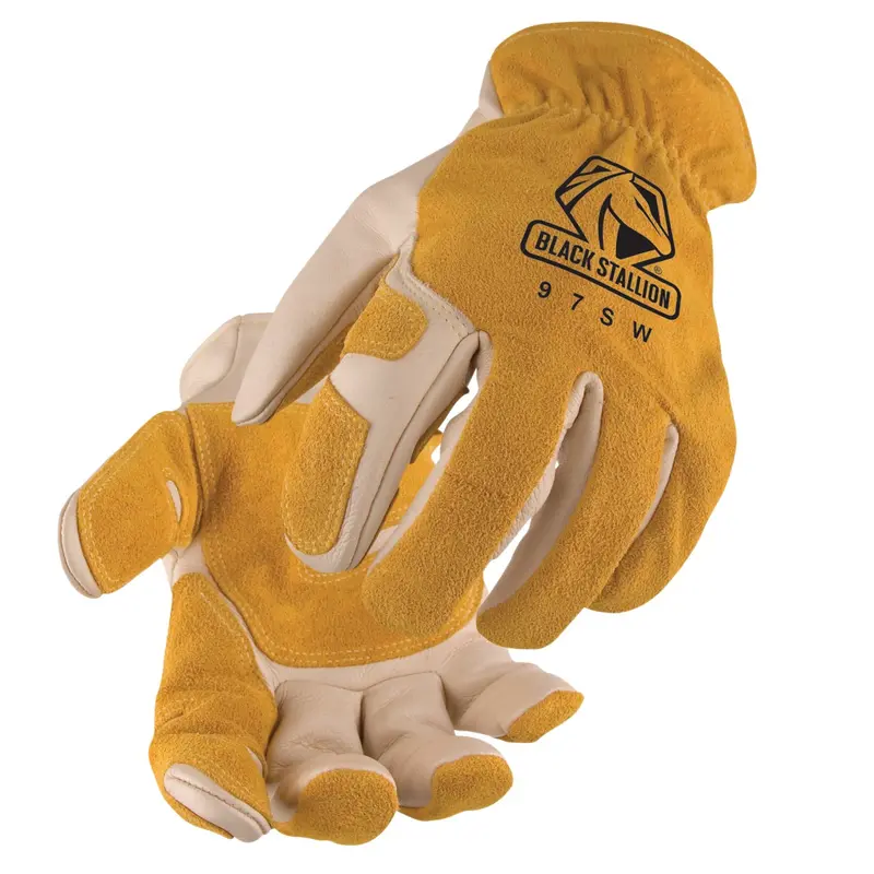 Black Stallion Versatile Grain Cowhide Palm Drivers Glove With Reinforced Palm #97Sw 1