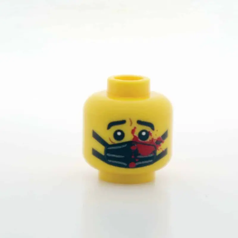 Black Surgical Mask - Blood Splatter - Male - Yellow - 21 1
