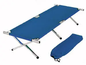 Blue Aluminum Folding Cot 1
