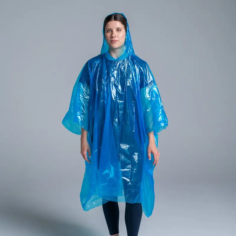 Blue Disposable Raincoat 1