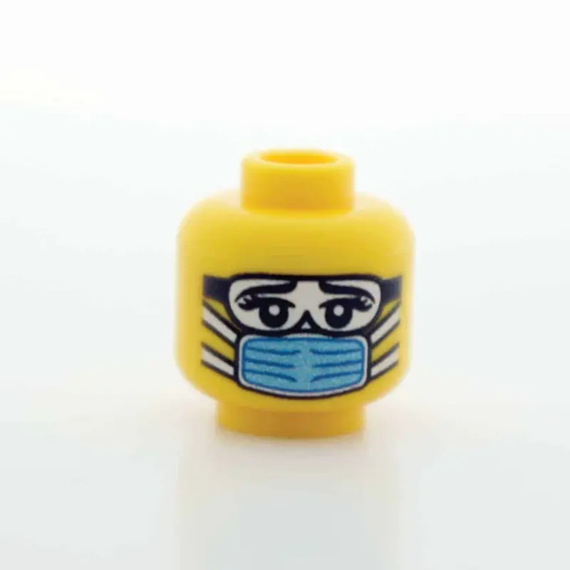 Blue Surgical Mask - Goggles - Female - Yellow - 20 1